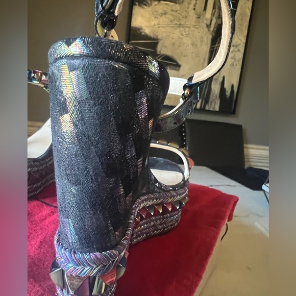 👠 Christian Louboutin Cataclou 120 Multicolor sandal🌟PRICE IS FIRM - Picture 3 of 12